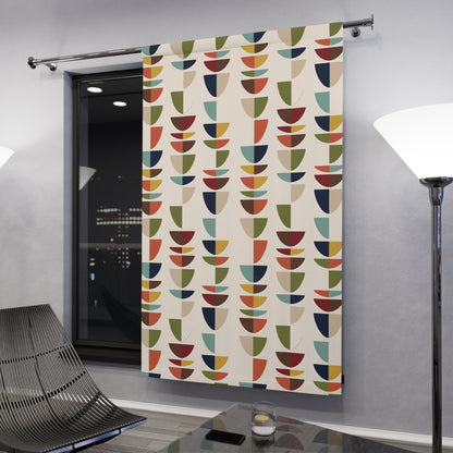 Kate McEnroe New York Mid Century Modern Retro Geometric MCM Blackout Curtain PanelWindow Curtains26834246509348245396