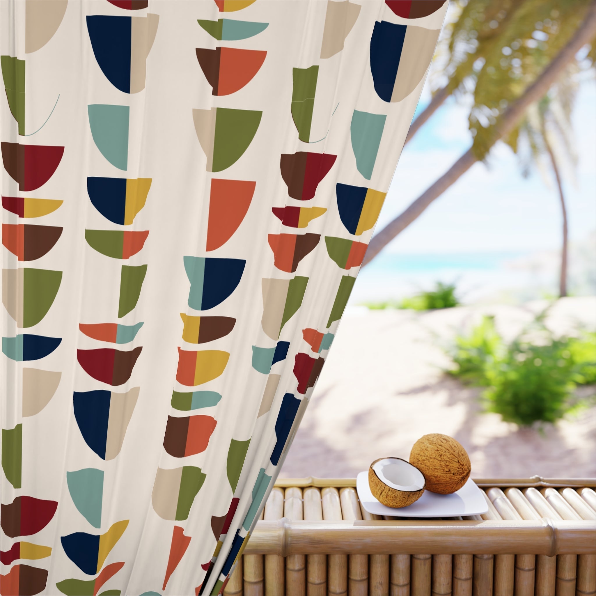 Kate McEnroe New York Mid Century Modern Retro Geometric MCM Blackout Curtain PanelWindow Curtains26834246509348245396