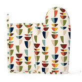Kate McEnroe New York Mid Century Modern Retro Geometric MCM Pot Holder SetOven Mitts & Pot Holder SetOBB166letJ