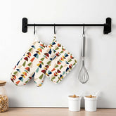 Kate McEnroe New York Mid Century Modern Retro Geometric MCM Pot Holder SetOven Mitts & Pot Holder SetOBB166letJ