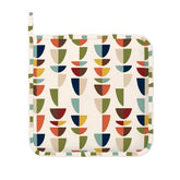 Kate McEnroe New York Mid Century Modern Retro Geometric MCM Pot Holder SetOven Mitts & Pot Holder SetOBB166letJ
