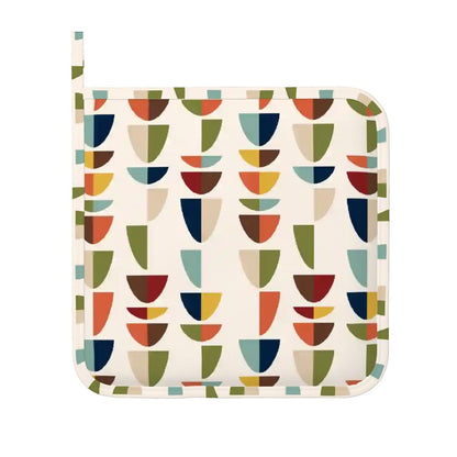 Kate McEnroe New York Mid Century Modern Retro Geometric MCM Pot Holder SetOven Mitts &amp; Pot Holder SetOBB166letJ