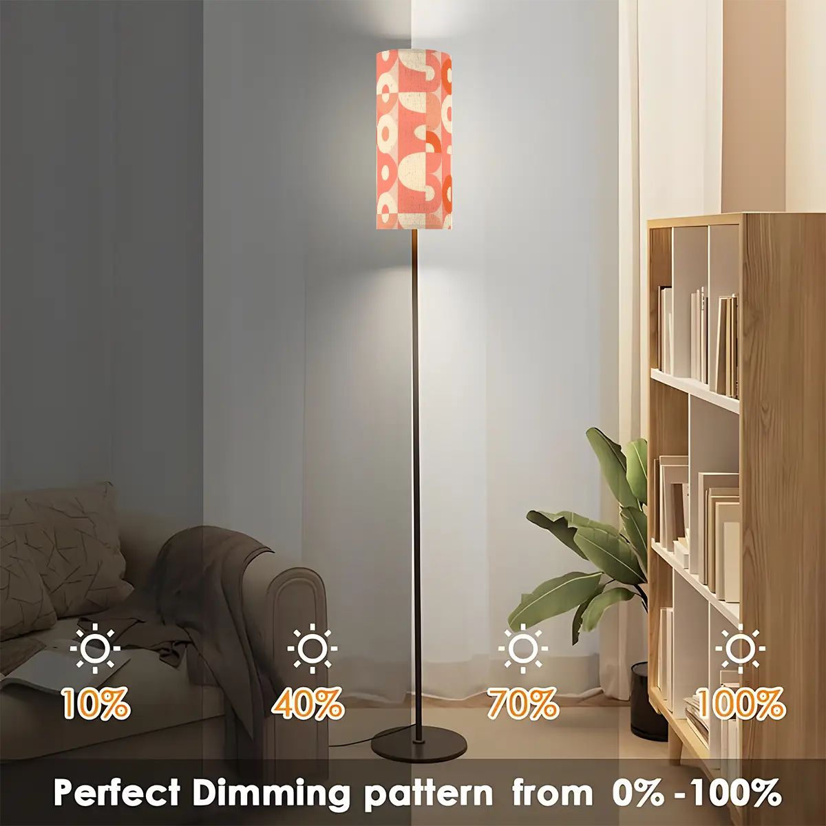 Kate McEnroe New York Mid Century Modern Retro Geometric Slim Floor Lamp, 70s Mod LightingSlim Floor LampslyRt4Czh0K