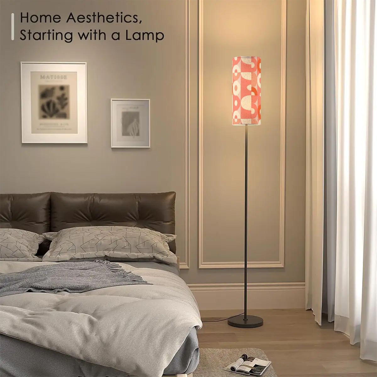 Kate McEnroe New York Mid Century Modern Retro Geometric Slim Floor Lamp, 70s Mod LightingSlim Floor LampslyRt4Czh0K