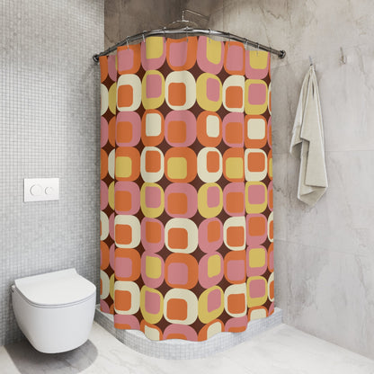 Kate McEnroe New York Mid Century Modern Retro Geometric Squares Shower CurtainShower Curtains15032008933636869054