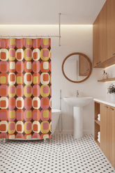 Kate McEnroe New York Mid Century Modern Retro Geometric Squares Shower CurtainShower Curtains15032008933636869054