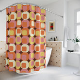 Kate McEnroe New York Mid Century Modern Retro Geometric Squares Shower CurtainShower Curtains15032008933636869054