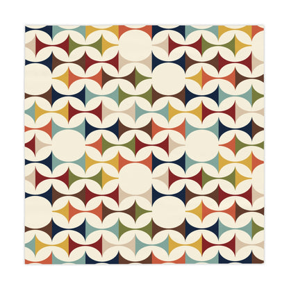 Kate McEnroe New York Mid Century Modern Retro Geometric Tablecloth, 60s MCM Table LinensTablecloths22365379743160437590