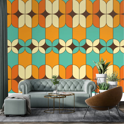 Kate McEnroe New York Mid Century Modern Retro Geometric Wall MuralWall Mural119789