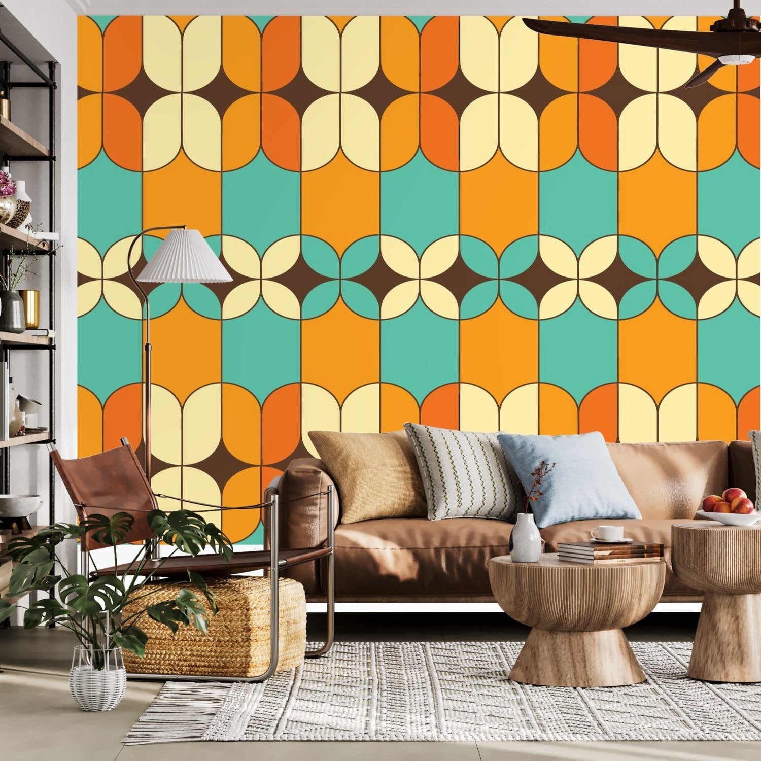 Kate McEnroe New York Mid Century Modern Retro Geometric Wall MuralWall Mural119791