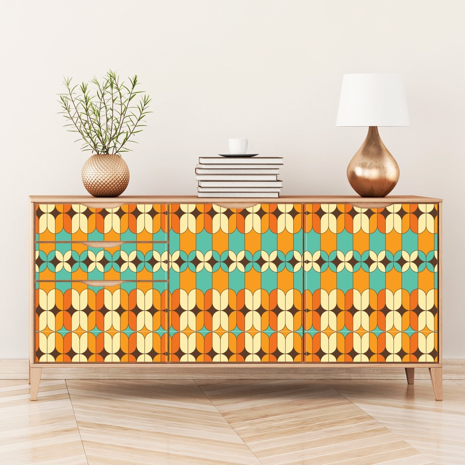 Kate McEnroe New York Mid Century Modern Retro Geometric Wallpaper PanelWallpaper119756