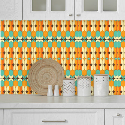 Kate McEnroe New York Mid Century Modern Retro Geometric Wallpaper PanelWallpaper119756