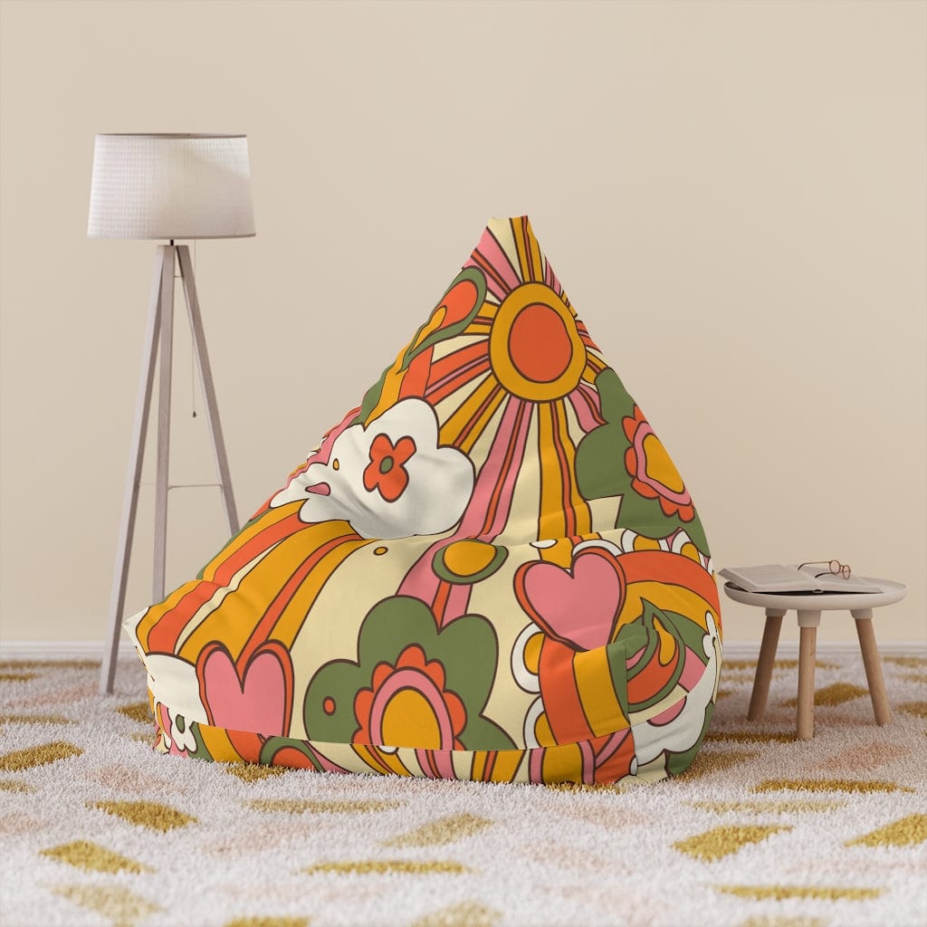 Kate McEnroe New York Mid Century Modern Retro Groovy Bean Bag Chair Cover Bean Bag Chair Covers 38&quot; × 42&quot; × 29&quot; / Without insert 33398390054098361665