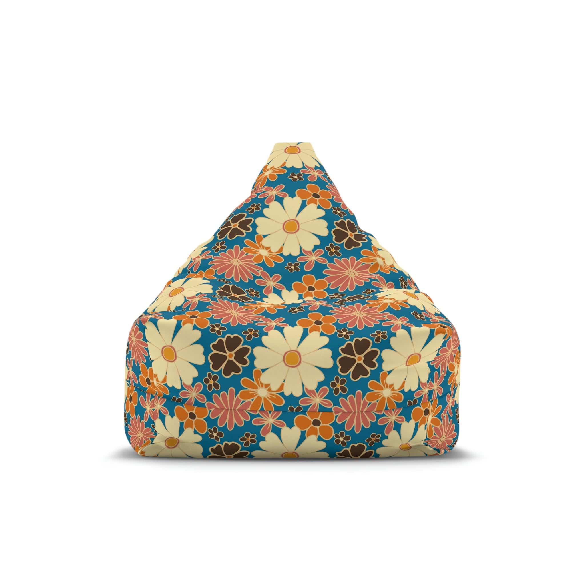 Kate McEnroe New York Mid Century Modern Retro Groovy Hippie Floral Bean Bag Chair Cover Bean Bag Chair Covers 27&quot; × 30&quot; × 25&quot; / Without insert 13838716689396888186