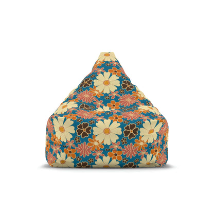 Kate McEnroe New York Mid Century Modern Retro Groovy Hippie Floral Bean Bag Chair Cover Bean Bag Chair Covers 27" × 30" × 25" / Without insert 13838716689396888186