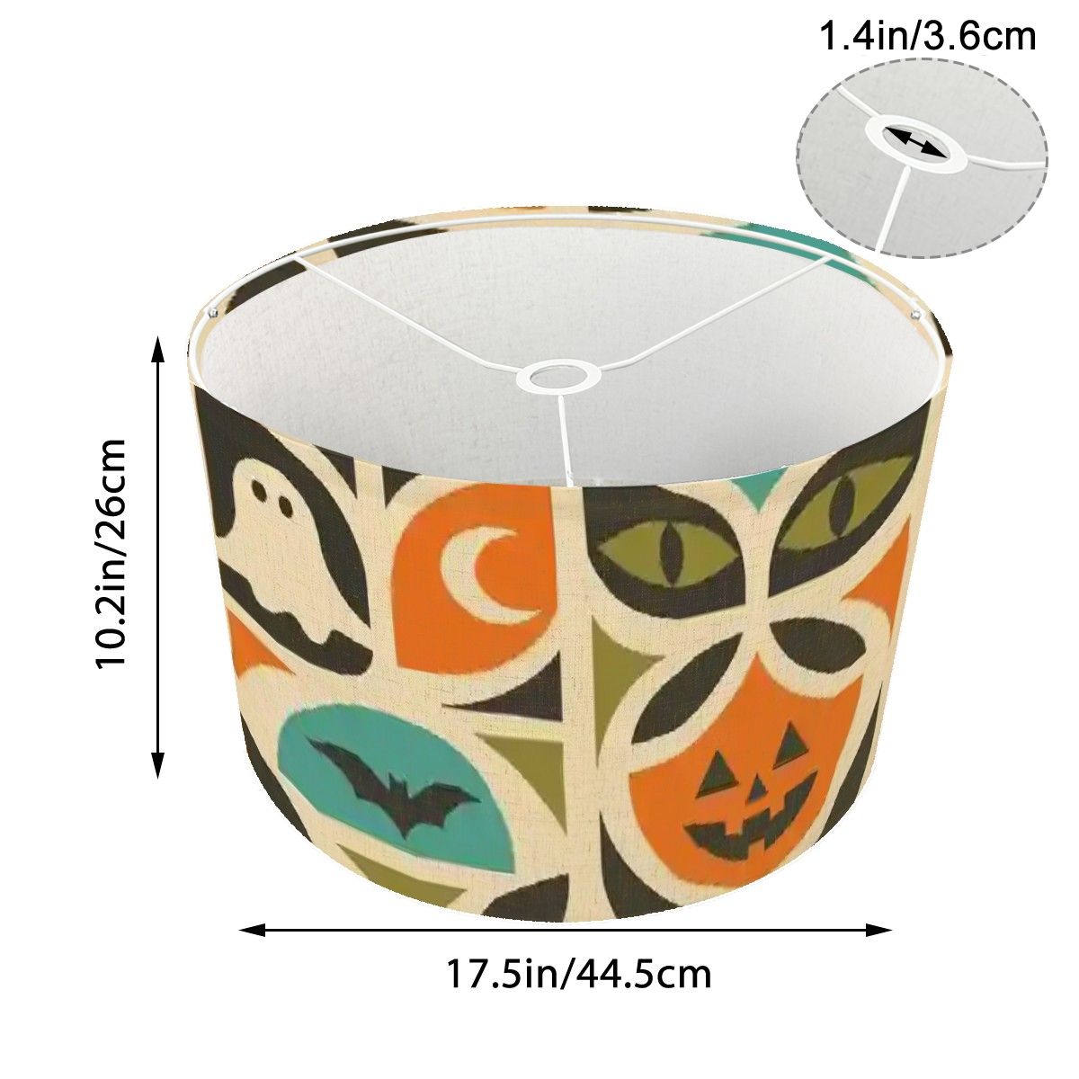 Kate McEnroe New York Mid Century Modern Retro Halloween Drum Lamp ShadeLamp ShadessicuU5cYMV