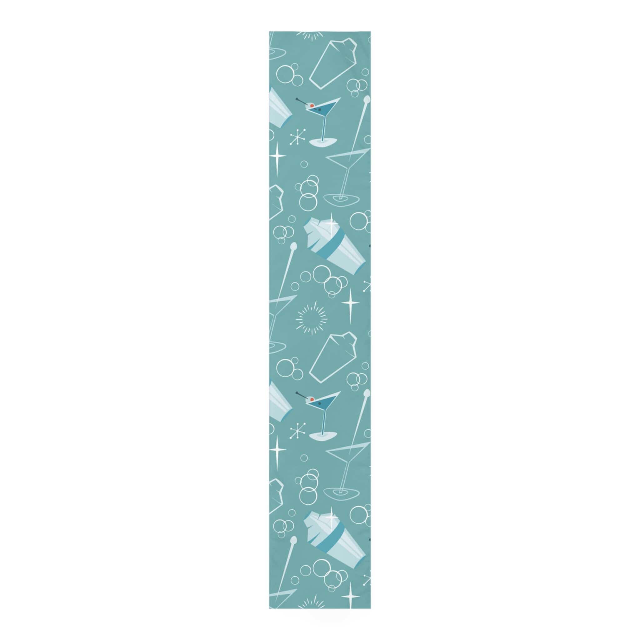 Kate McEnroe New York Mid Century Modern Retro Kitschy Cocktail &amp; Bubbles Table RunnerTable Runners78368031035481531558