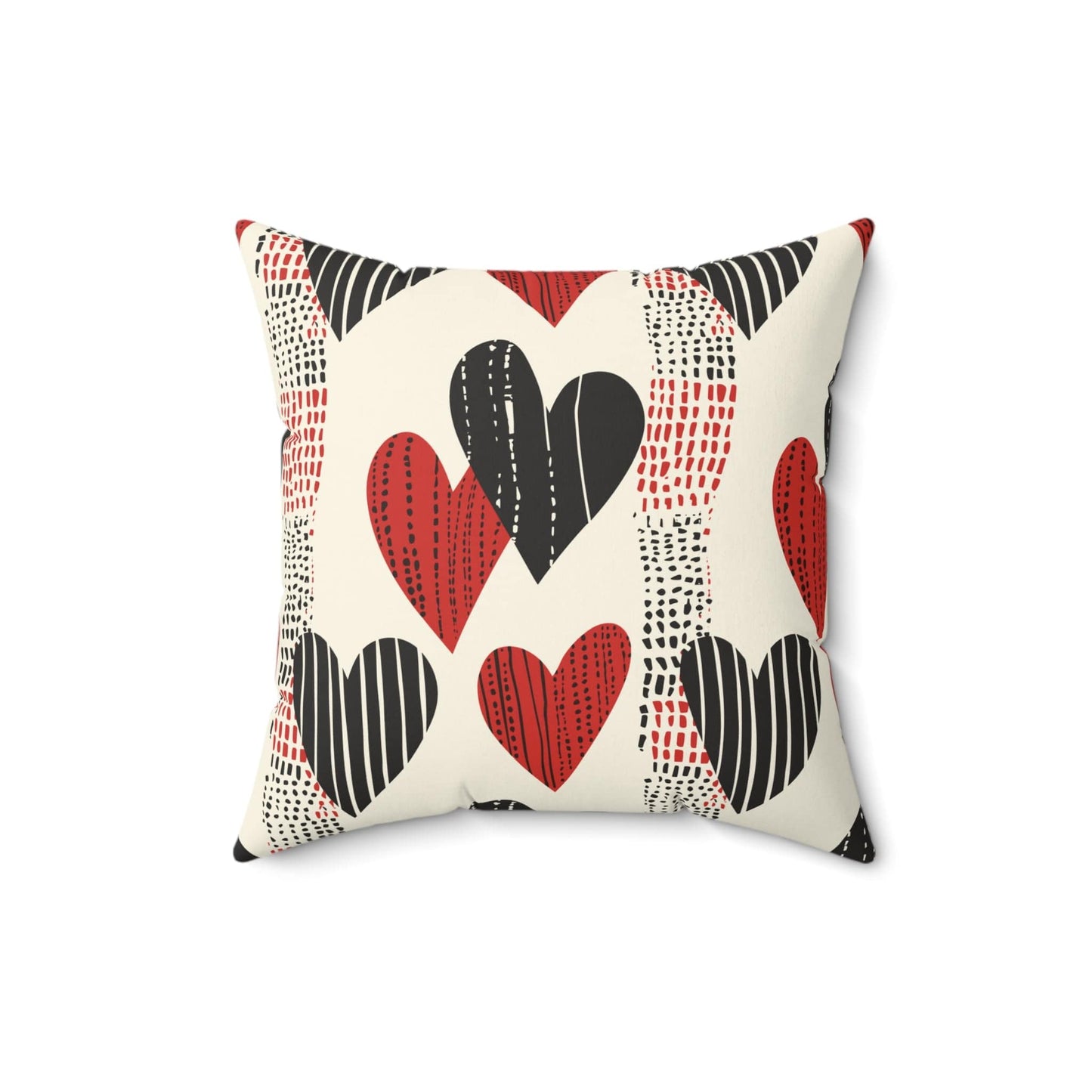 Kate McEnroe New York Mid Century Modern Retro Love Heart Throw Pillow Throw Pillows 16" × 16" 10064209268456163988
