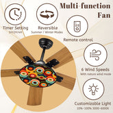 Kate McEnroe New York Mid Century Modern Retro Orb Ceiling Fan with Light, 50s Psychedelic FixtureCeiling FansKkG3GEvVrt
