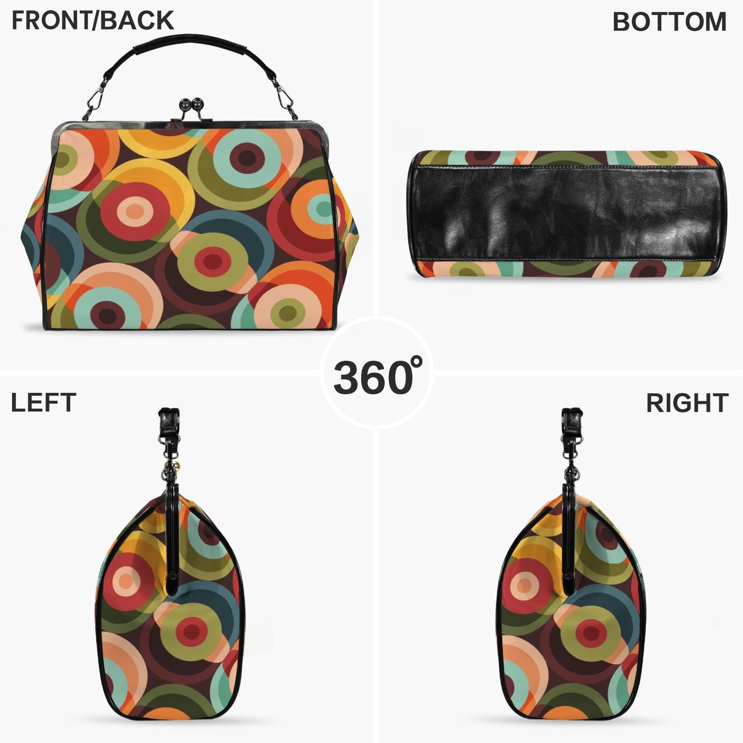 Kate McEnroe New York Mid Century Modern Retro Orbs Kiss Lock PurseCrossbody BagsD3233925