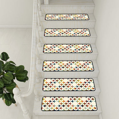 Kate McEnroe New York Mid Century Modern Retro Scandinavian Danish Geometric Stair Treads Stair TreadscHsZjLxYTs
