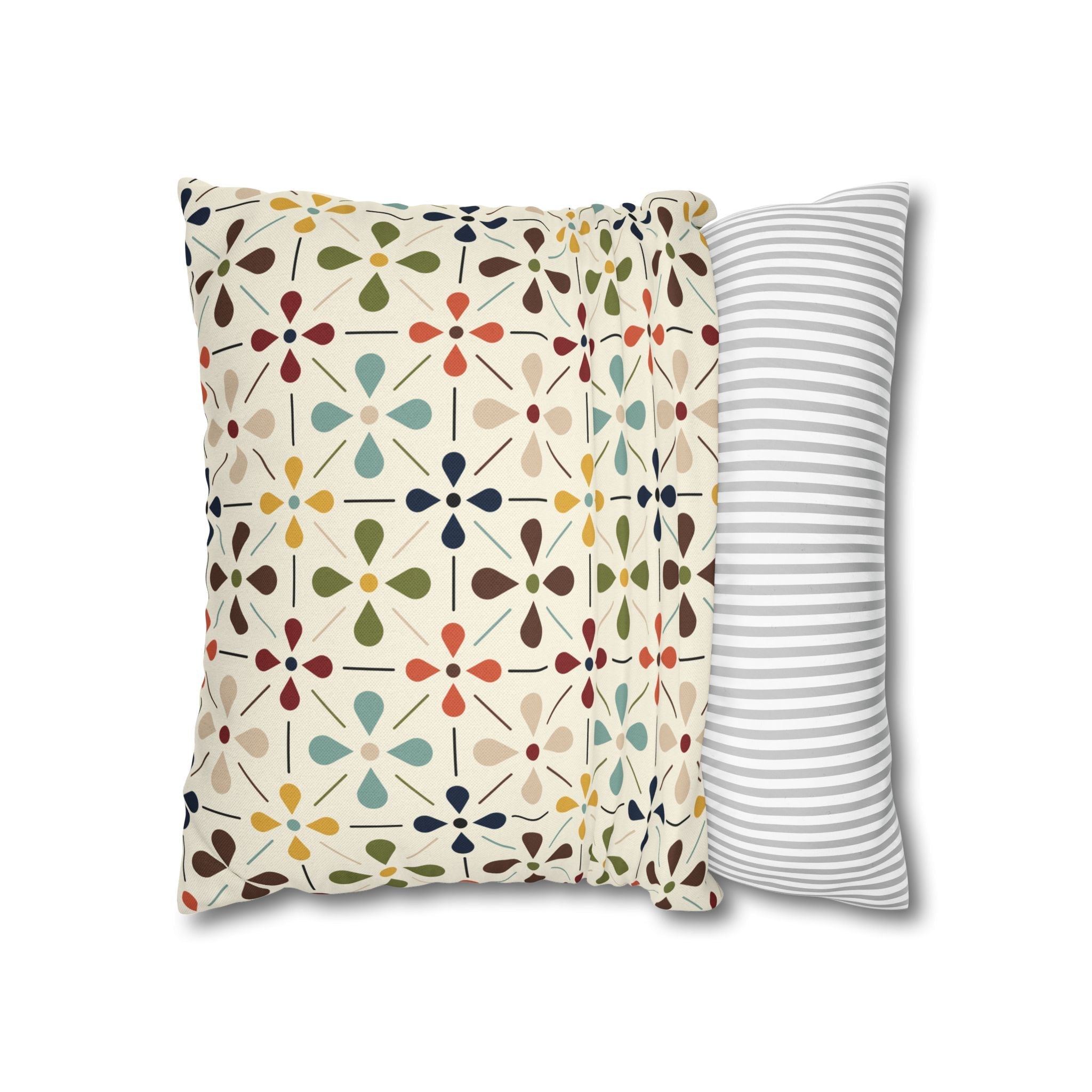 Kate McEnroe New York Mid Century Modern Retro Scandinavian Floral Pillow CoverThrow Pillow Covers10123858263881860272