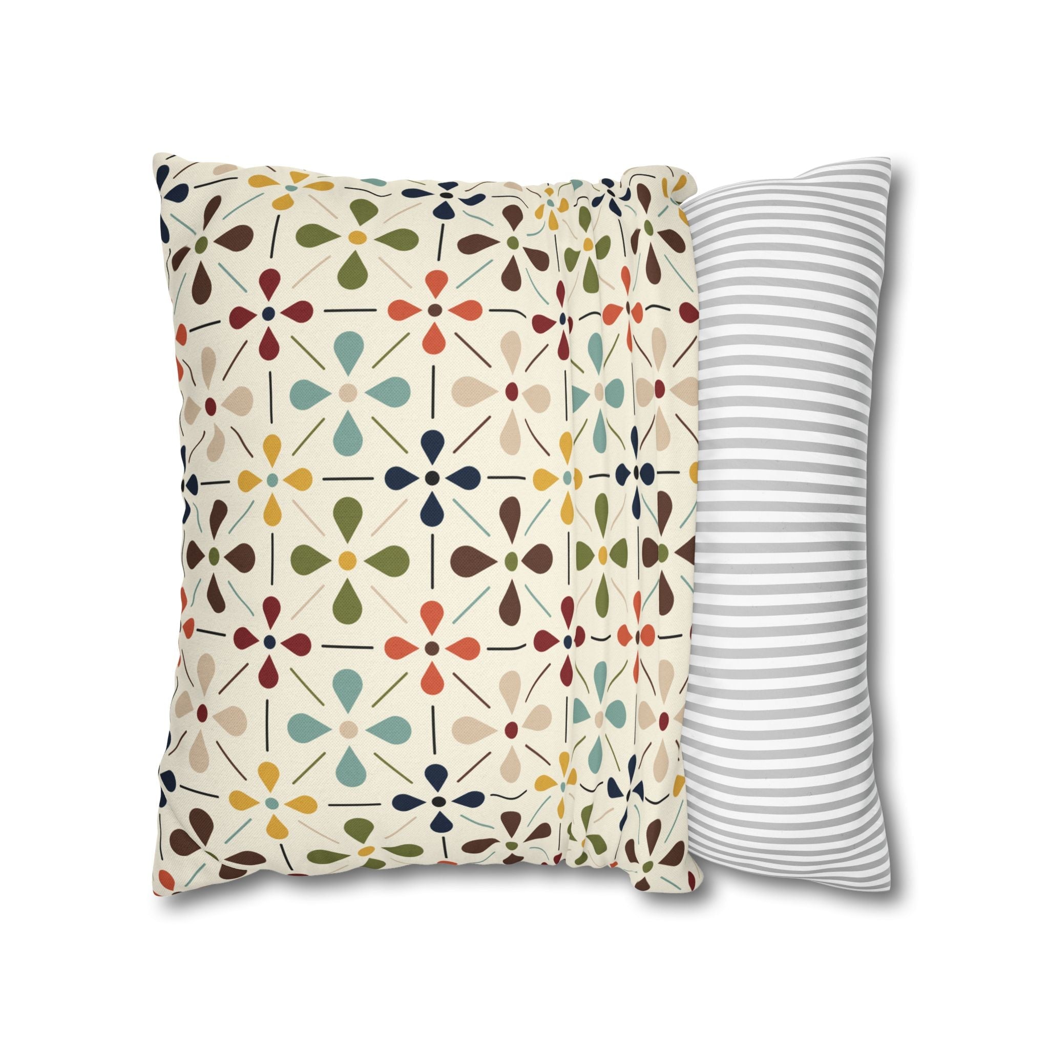 Kate McEnroe New York Mid Century Modern Retro Scandinavian Floral Pillow CoverThrow Pillow Covers10123858263881860272