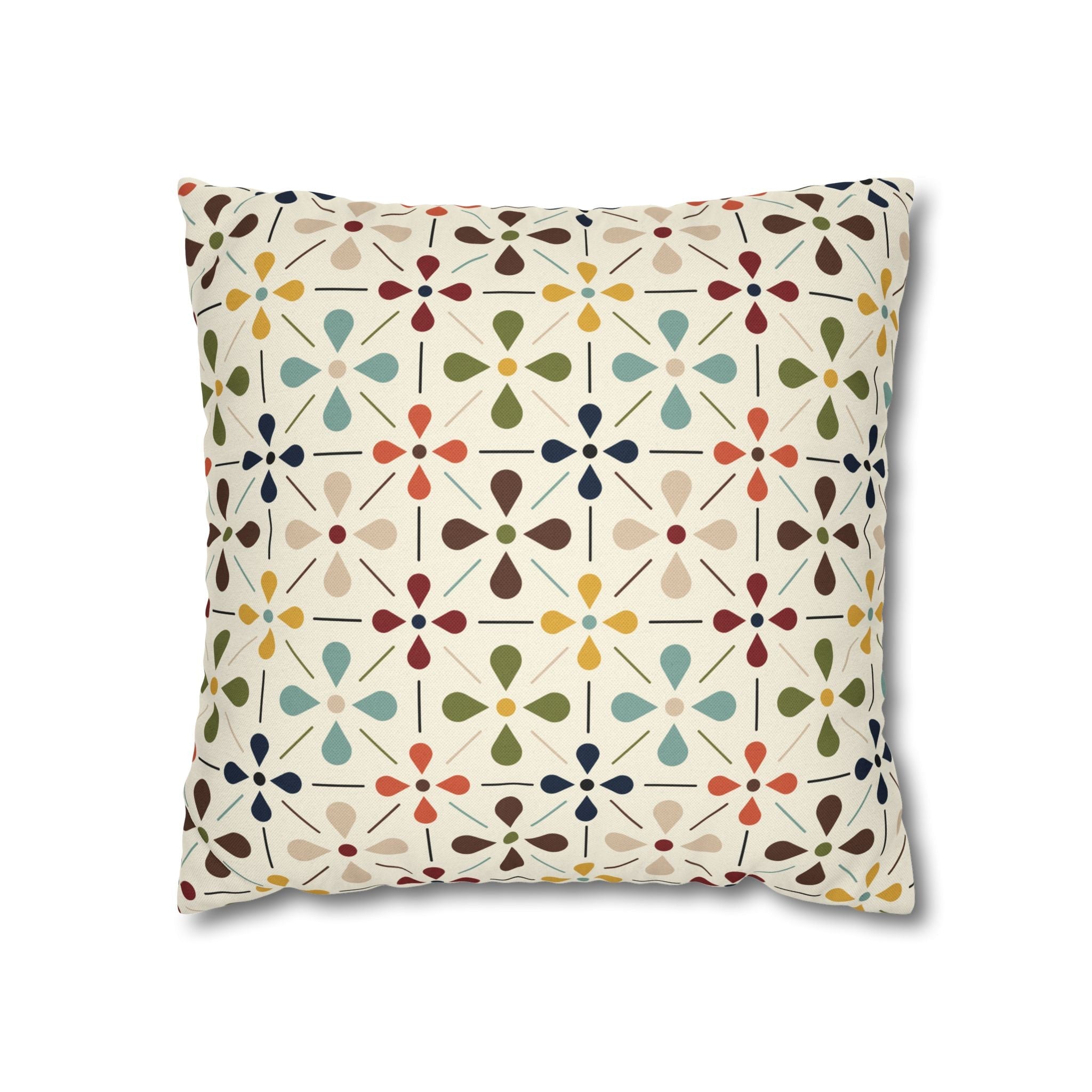 Kate McEnroe New York Mid Century Modern Retro Scandinavian Floral Pillow CoverThrow Pillow Covers15701851989885941156