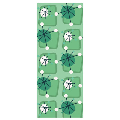 Kate McEnroe New York Mid Century Modern Retro Starburst Wrapping Paper, Atomic Age Green MCM Gift Wrap - 130982624Wrapping Paper17504675286164365629