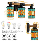 Kate McEnroe New York Mid Century Modern Retro Teal Orange Geometric Vanity LightVanity Light Fixtures9djdBZPLyq