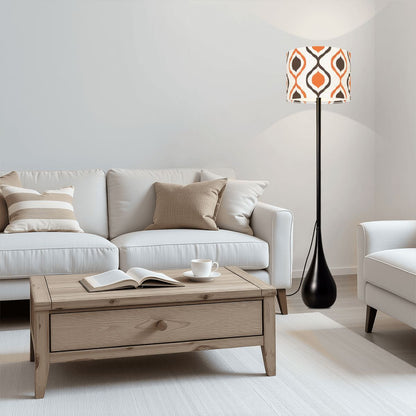 Kate McEnroe New York Mid Century Modern Retro Teardrop Floor Lamp, 70s Mod Geometric Accent LightFloor LampsDf6SLrotFA