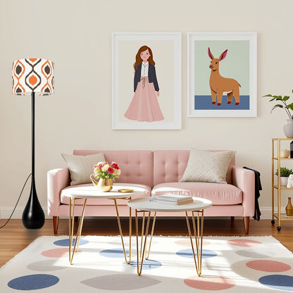 Kate McEnroe New York Mid Century Modern Retro Teardrop Floor Lamp, 70s Mod Geometric Accent LightFloor LampsDf6SLrotFA