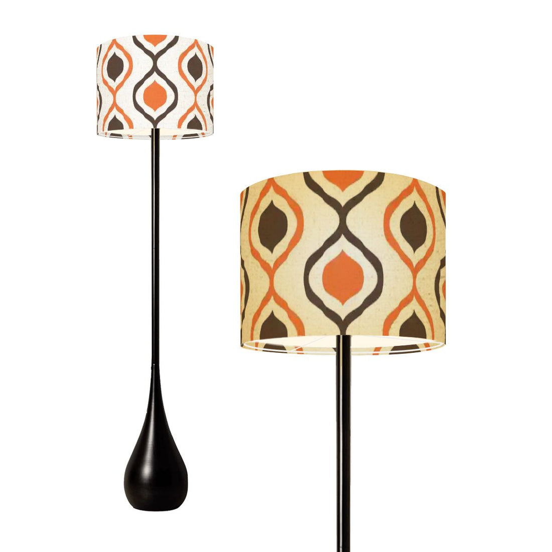 Kate McEnroe New York Mid Century Modern Retro Teardrop Floor Lamp, 70s Mod Geometric Accent LightFloor LampsDf6SLrotFA
