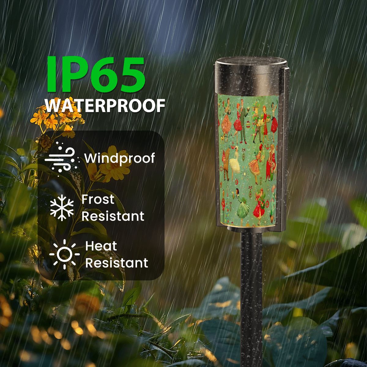 Kate McEnroe New York Mid Century Modern Retro Vintage 50s Christmas Couples &amp; Housewives Garden Solar LightsSolar Garden Stake LightsAijPZDzMdx