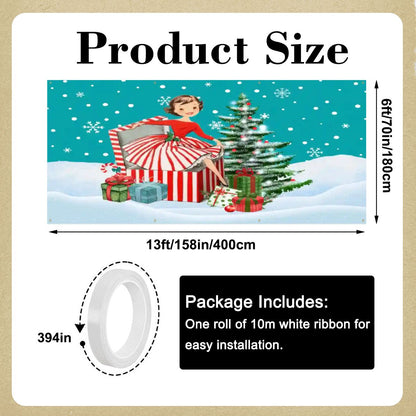 Kate McEnroe New York Mid Century Modern Retro Vintage Kitsch Christmas Garage Door BannerGarage Door BannerQBEbehHaN3