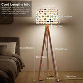 Kate McEnroe New York Mid Century Modern Scandinavian Danish Floral Tripod Floor LampTripod Floor LampsnpiGHNEhIzj