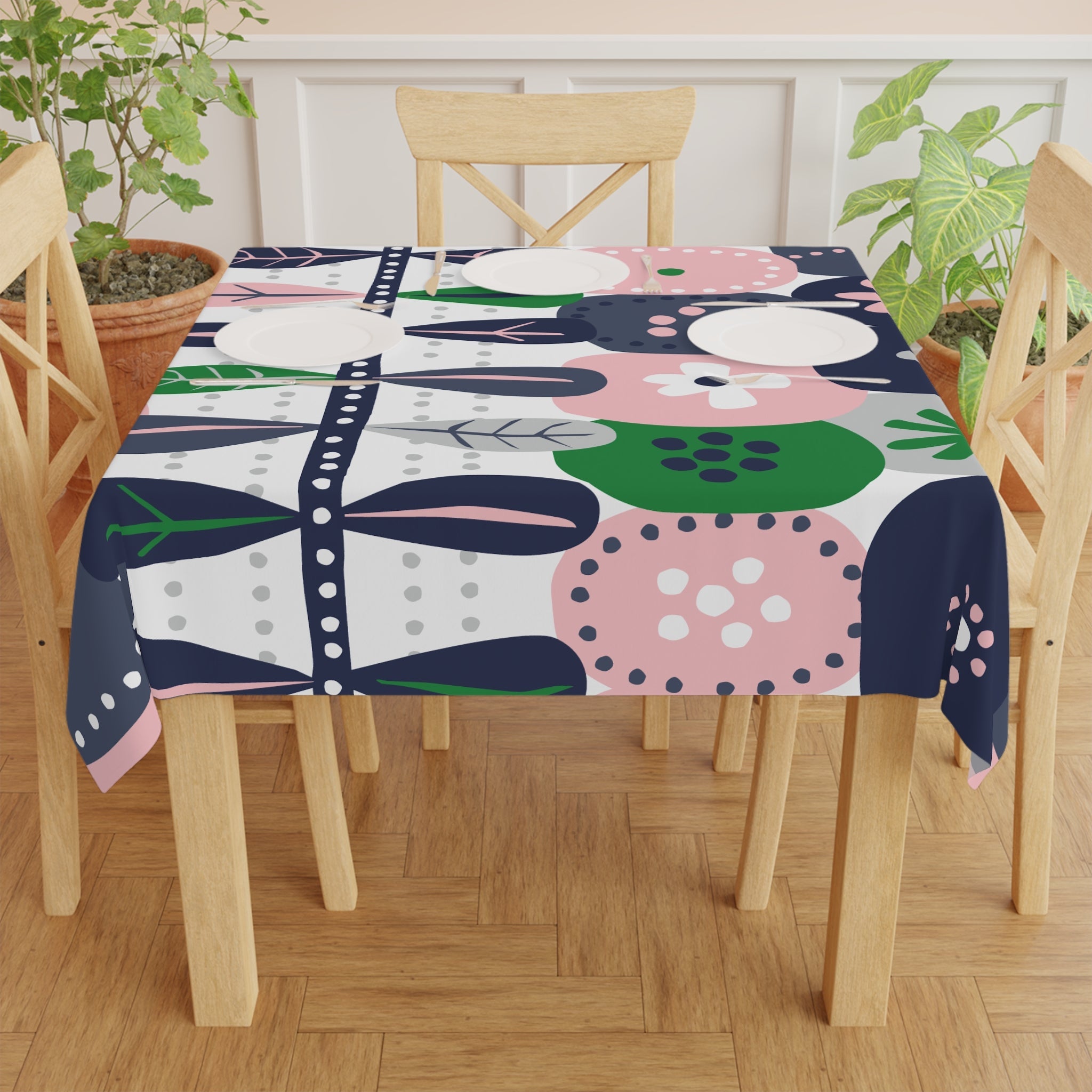 Kate McEnroe New York Mid Century Modern Scandinavian Danish Modern Floral TableclothTablecloths17611989974429806326