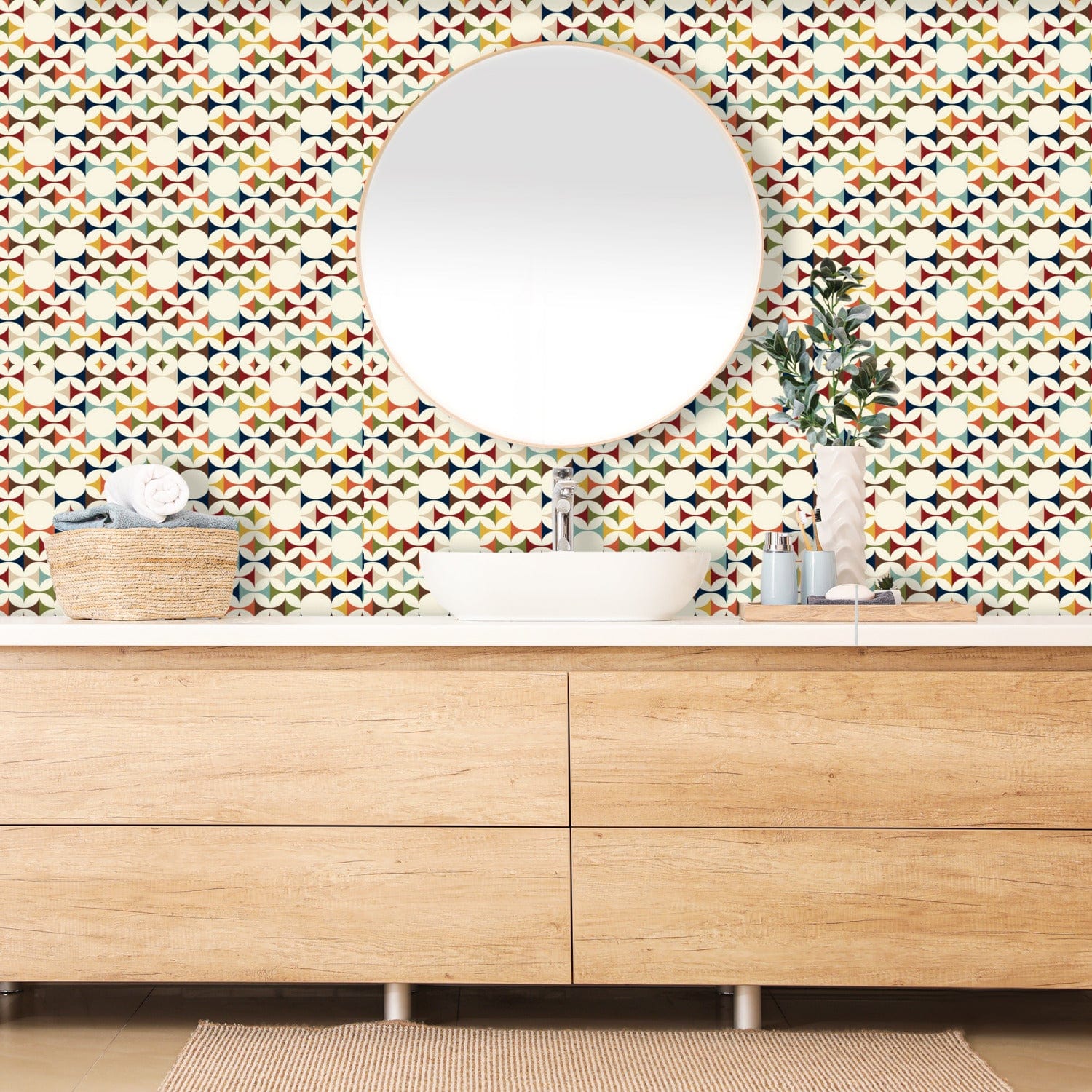 Kate McEnroe New York Mid Century Modern Scandinavian Danish Peel And Stick Wallpaper PanelWallpaper111392