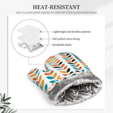 Kate McEnroe New York Mid Century Modern Scandinavian Floral Oven Mitts and Pot Holders SetsOven Mitts & Pot Holder Set7NRTxCVafM