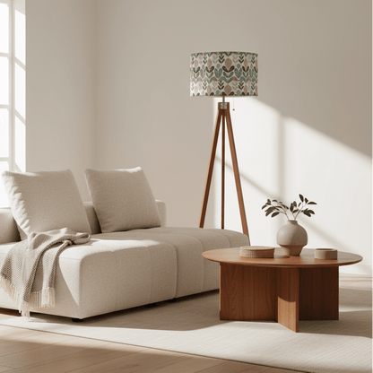 Kate McEnroe New York Mid Century Modern Scandinavian Floral Tripod Floor Lamp, Retro Botanical Accent LightingTripod Floor Lampsn57Rls5lJ2