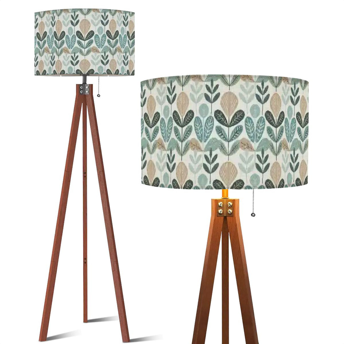 Kate McEnroe New York Mid Century Modern Scandinavian Floral Tripod Floor Lamp, Retro Botanical Accent LightingTripod Floor Lampsn57Rls5lJ2
