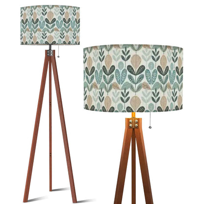 Kate McEnroe New York Mid Century Modern Scandinavian Floral Tripod Floor Lamp, Retro Botanical Accent LightingTripod Floor Lampsn57Rls5lJ2