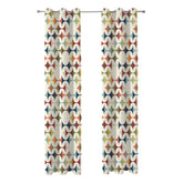 Kate McEnroe New York Mid Century Modern Scandinavian Geometric Grommet Curtain PanelsWindow CurtainsD3458528