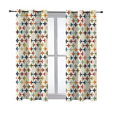 Kate McEnroe New York Mid Century Modern Scandinavian Geometric Grommet Curtain PanelsWindow CurtainsD3458529
