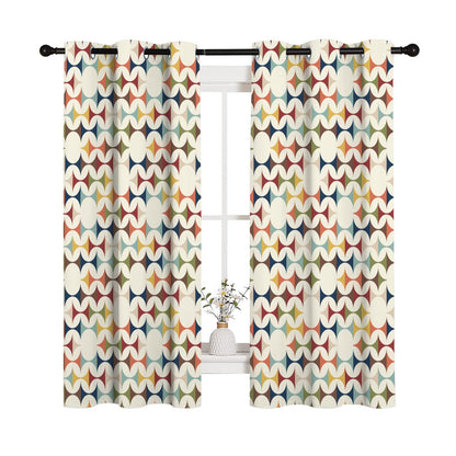 Kate McEnroe New York Mid Century Modern Scandinavian Geometric Grommet Curtain PanelsWindow CurtainsD3458530