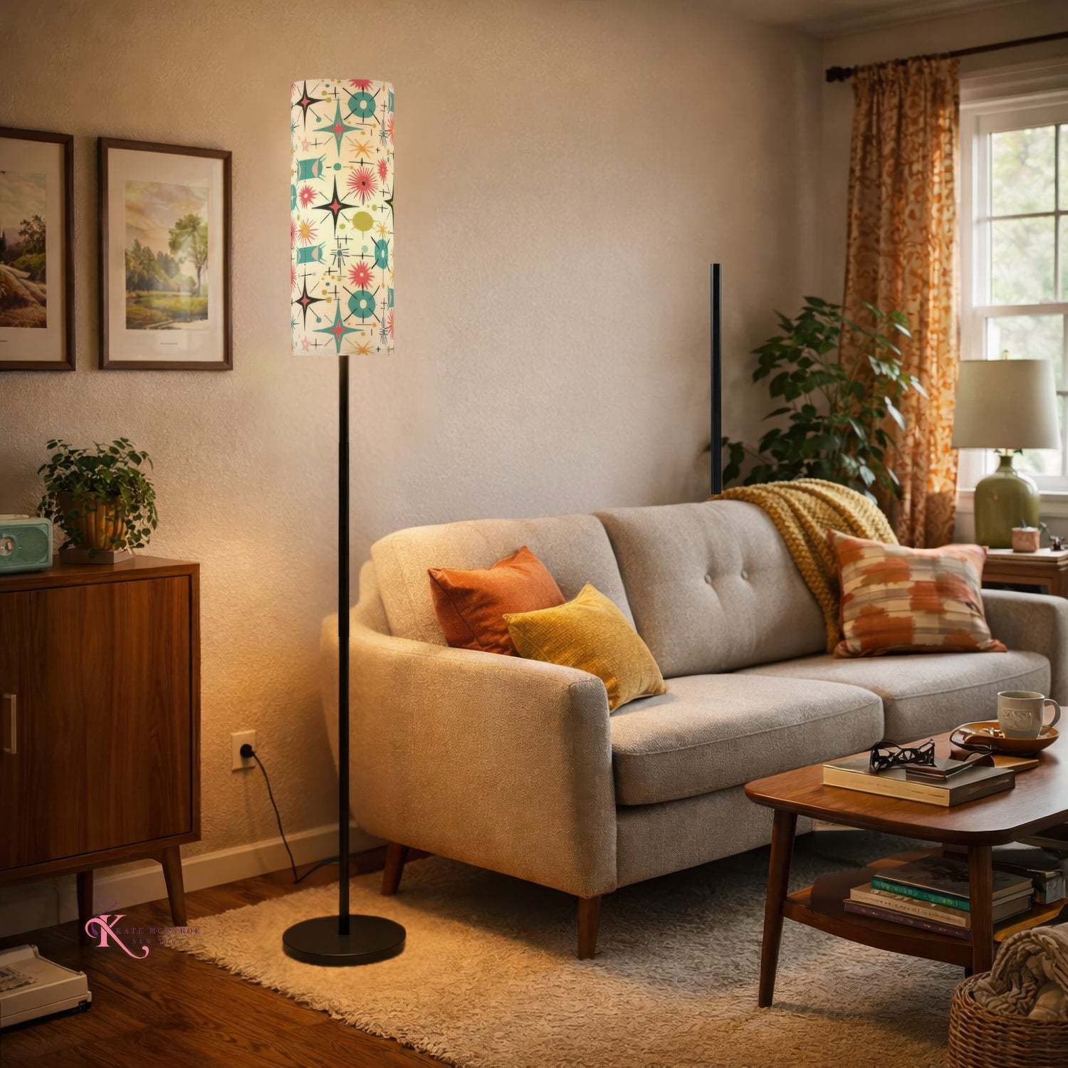 Kate McEnroe New York Mid Century Modern Sputnik Atomic Starburst Slim Floor LampSlim Floor LampsAXfqPoSY58