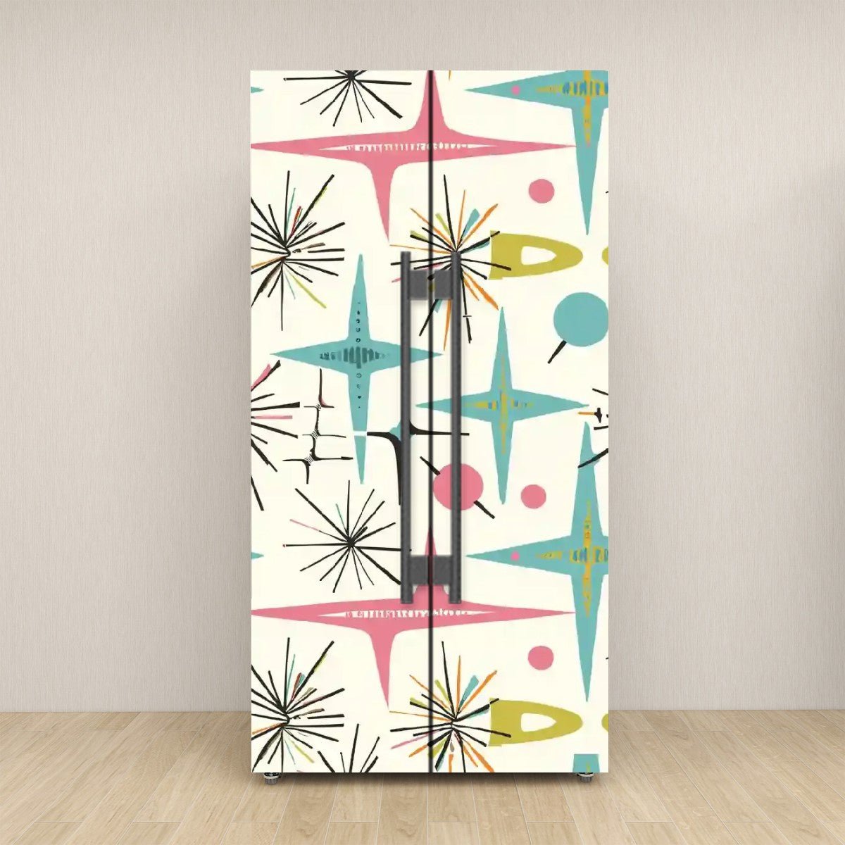 Kate McEnroe New York Mid Century Modern Starburst 1950s Space Age Retro Refrigerator WrapRefrigerator WrapsZTEauSICaj
