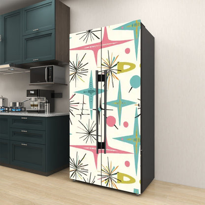 Kate McEnroe New York Mid Century Modern Starburst 1950s Space Age Retro Refrigerator WrapRefrigerator WrapsZTEauSICaj