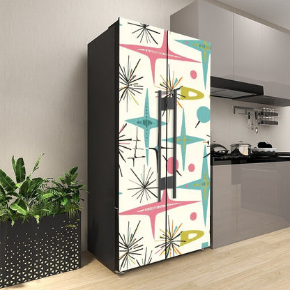 Kate McEnroe New York Mid Century Modern Starburst 1950s Space Age Retro Refrigerator WrapRefrigerator WrapsZTEauSICaj