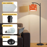 Kate McEnroe New York Mid Century Modern Starburst Arc Floor Lamp, Retro Orange Atomic Accent LightingArc Floor Lampsj9FPpQf71F